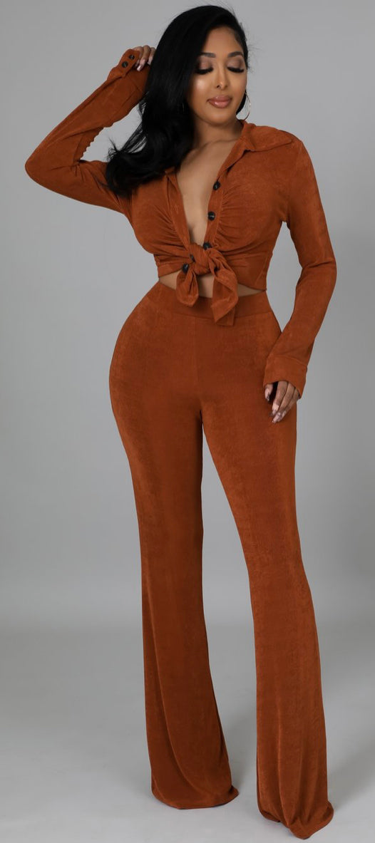 After Hours Wide Leg Pant Set - Fashdime