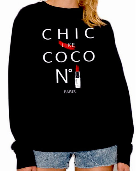 Chic Like Coco Sweatshirt - Fashdime