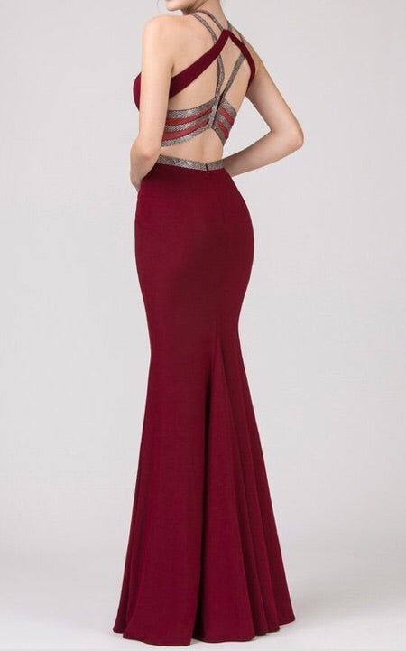 Fitted Sparkle Long Dress - Fashdime