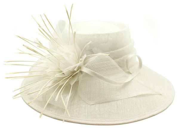 Feather Sinamay Hat - Fashdime