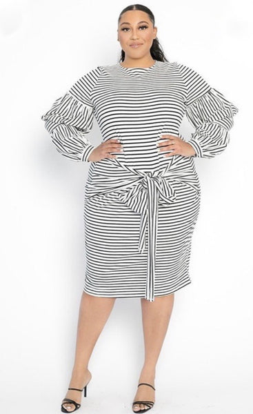 Perfect Harmony Stripe Dress - Fashdime