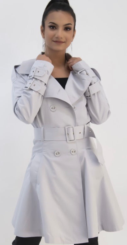 Belted Trench Coat - Fashdime