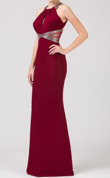 Fitted Sparkle Long Dress - Fashdime